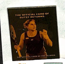 Monica Seles 2002 US Open Tennis American Express Metal Pin Gutsy Returns! Rare