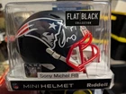 Sony Michel New England Patriots autographed signed mini helmet Coa