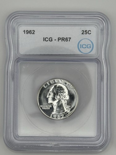 1962 PP Silber Washington Quarter ICG PR67