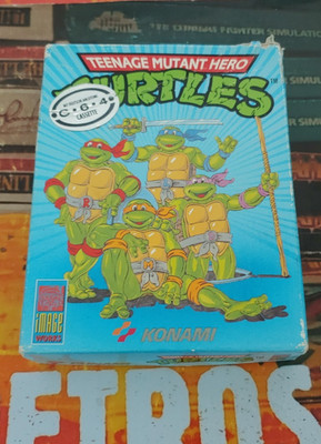 Teenage Mutant Hero Turtles (Elite 88) Commodore C 64 (Tape, Box) working 8-bit