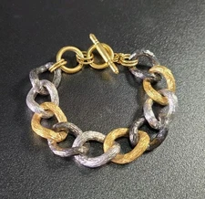 Kenneth Jay Lane Chunky Tricolor Bracelet