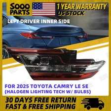 Left Driver Inner Side Halogen Tail Light Rear Lamp For 2025 Toyota Camry LE SE