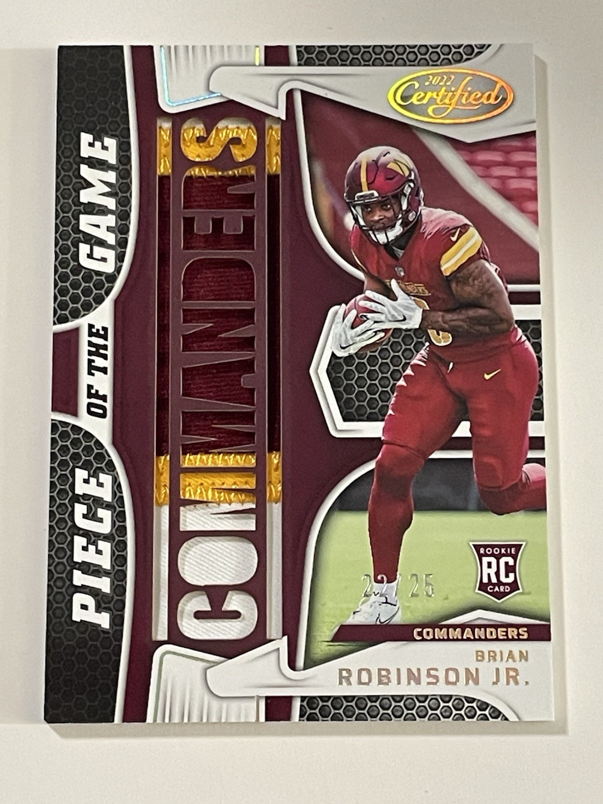 Brian Robinson Jr. Panini Certified Piece of the Game Relics #PGBR Base