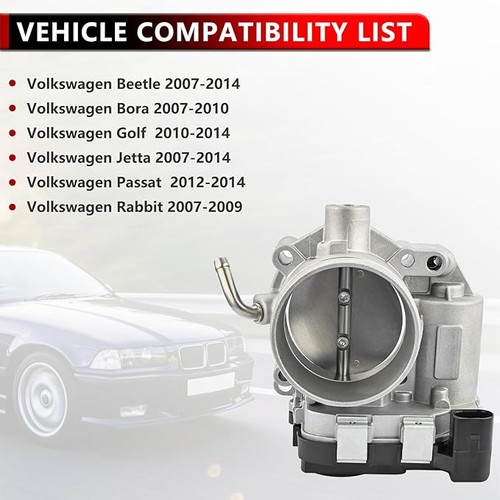 Throttle Body For 2007-2014 Volkswagen Jetta Beetle Golf Passat 07K133062A 2.5L - Picture 2 of 7
