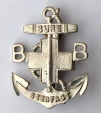 The Boys Brigade Silver Tone Anchor Vintage Metal Pin Badge.    PB8-1479