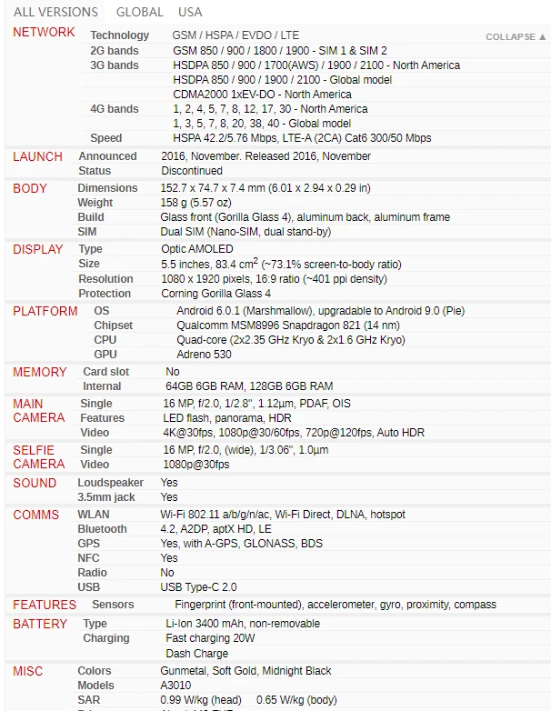 OnePlus 3T Dual SIM 4G LTE Android 6GB RAM 64/128GB ROM 5.5" Cell Phone - Image 4 of 4