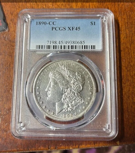 1890-CC Morgan Dollar $1 - PCGS XF45 - Original Semi Key Date