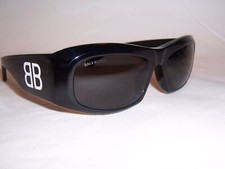 NEW BALENCIAGA SUNGLASSES BB 0395S 001 BLACK/GRAY 60MM AUTHENTIC 0395