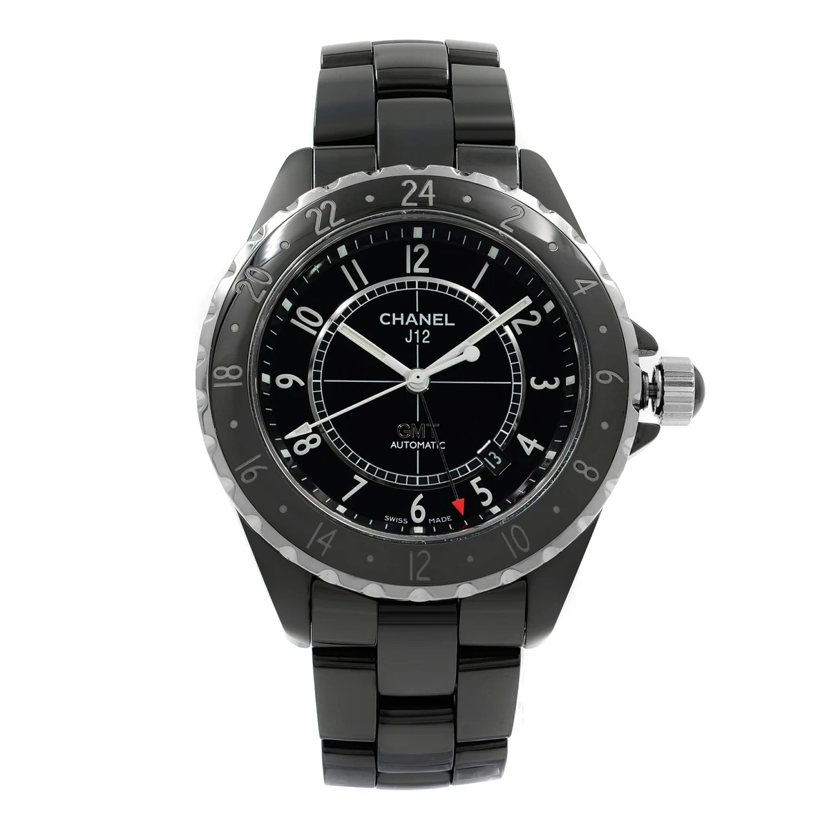 Chanel J12 GMT Black Arabic Dial Ceramic Automatic Unisex Watch