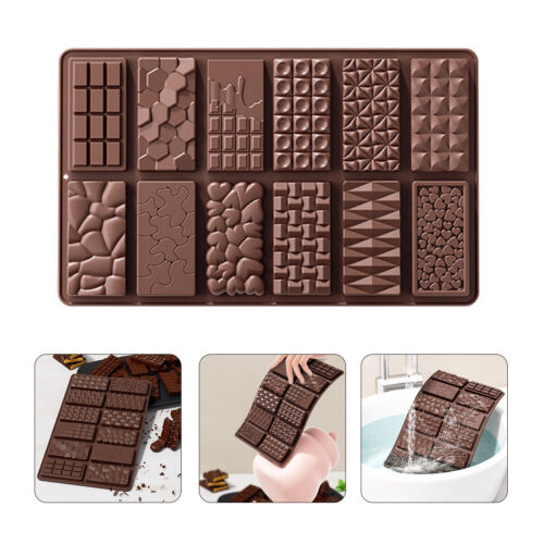 Chocolate Mould Silicone BPA-Free 6 Bars Of Chocolate Silicone Mould Chocolate- - Picture 2 of 12
