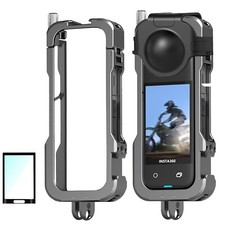 Aluminum Alloy Frame Cage for Insta 360 X4 Metal Protective Cage Housing Expa...