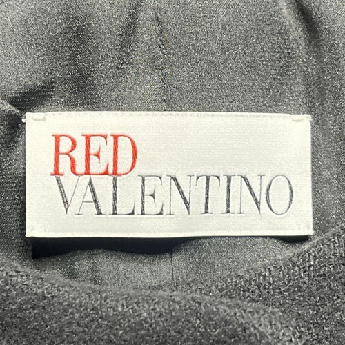 Abrigo sin cuello rojo Valentino lana negra para mujer talla 38 de Japón usado - Imagen 5 de 7