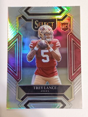 Trey Lance 2021 Select Rookie RC #245 Club Level Silver Prizm 49ers