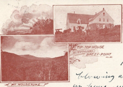MULTI VIEW TIP TOP HOUSE MT MOOSILAUKE BREZY POINT NH. PRIVATE MAILING CARD 1903