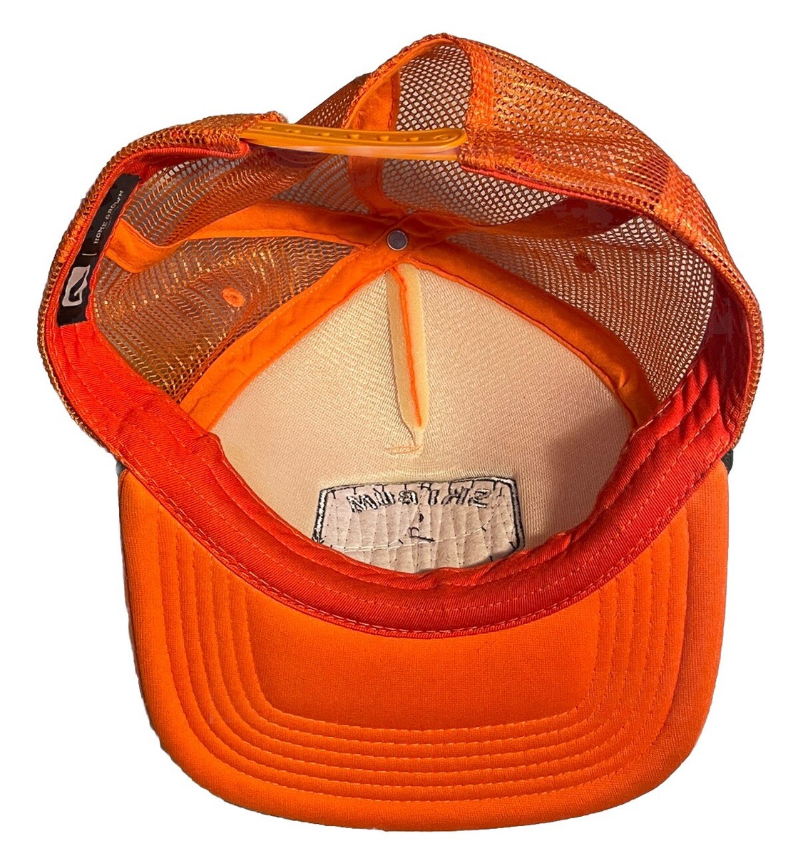 Home Grown Ski Bum Orange Trucker Hunting Hat Blue One Size  display picture 2