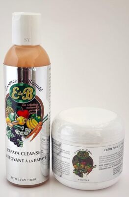 Essence de Beaute PAPAYA CLEANSER 6 oz & COLLAGEN CREAM 4 oz SET