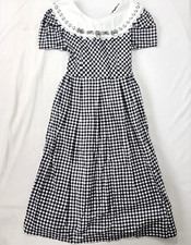 Bonnie Jean New York Girl's Dress Black  White Accent Collar Size 10 USA Bow