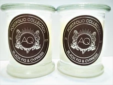 AQUIESSE Candle Portfolio Collection BLACK FIG CYPRESS, 029, Glass Jar, NEW x 2