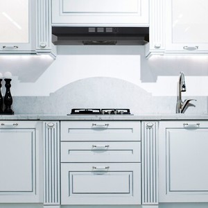 30in Sous le capot du Cabinet 230CFM Noir convertible sans gouttes LED Lumière nouvelle