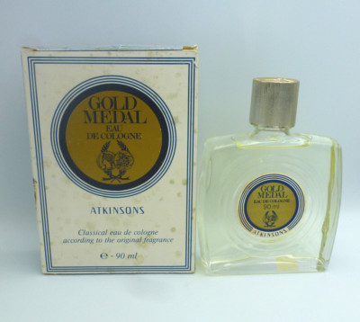 *** VINTAGE *** ATKINSONS GOLD METAL - Eau de Cologne Splash 90 ml