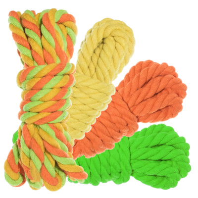 Twisted Natural Cotton Rope 40 and 100 Foot Combo Kits   Super Soft Cord