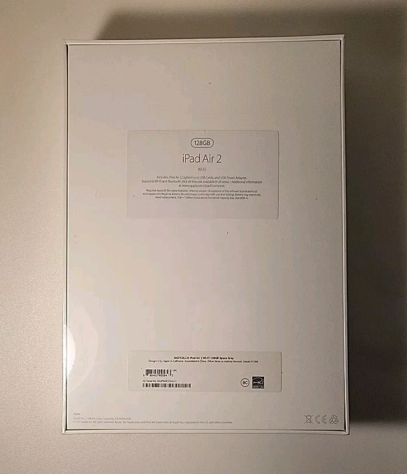Apple iPad Air 2 128GB, Wi-Fi, 9.7in - Space Gray - A1566 New Sealed - Image 3 of 4