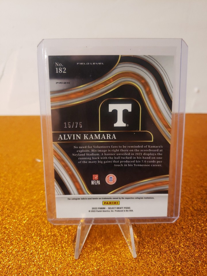 2022 Select Draft Alvin Kamara SP Field Level Purple Prizm /75