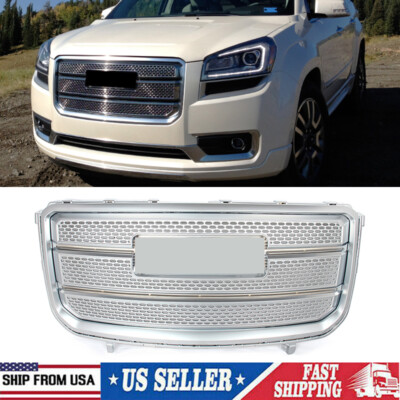 For GMC Acadia Denali 2013-2016 Front Bumper Upper Grille Galvanized Silver New