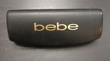 BeBe Sunglass Eyeglass Hard Clamshell Case Black Eye Glasses Logo bebe