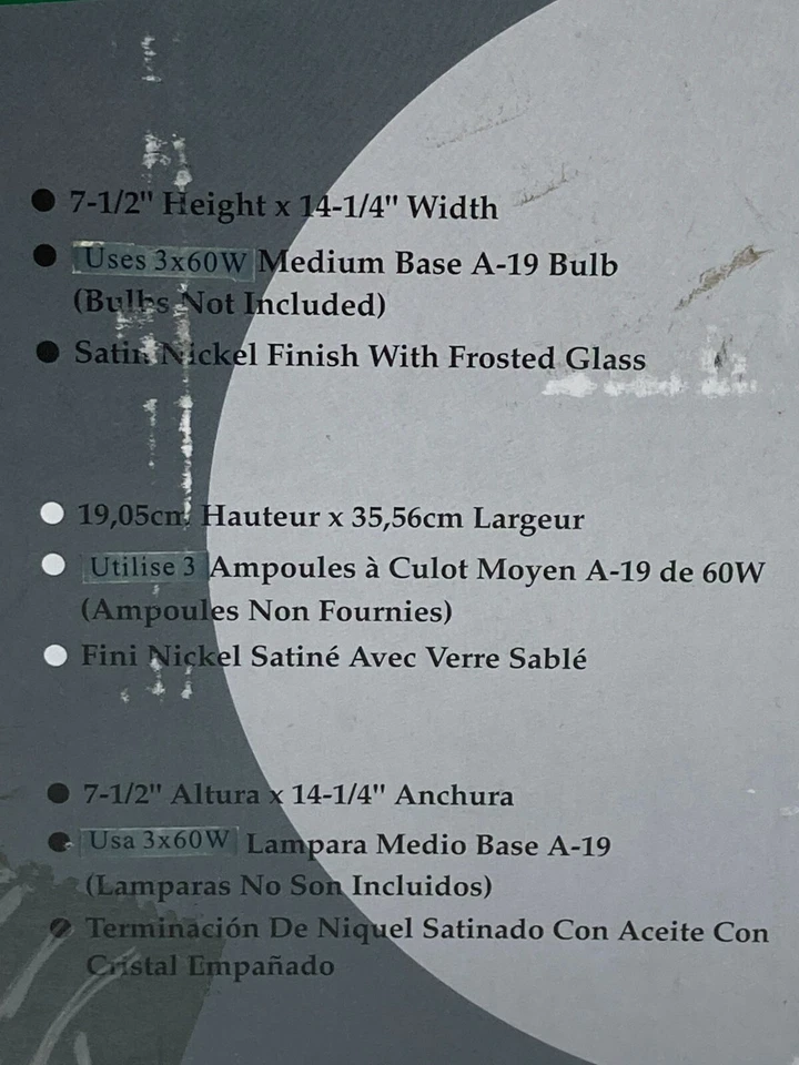 Hardware House Lexington 3-Light Flush Mount Ceiling Fixture in Satin Nickel - Image 3 of 4