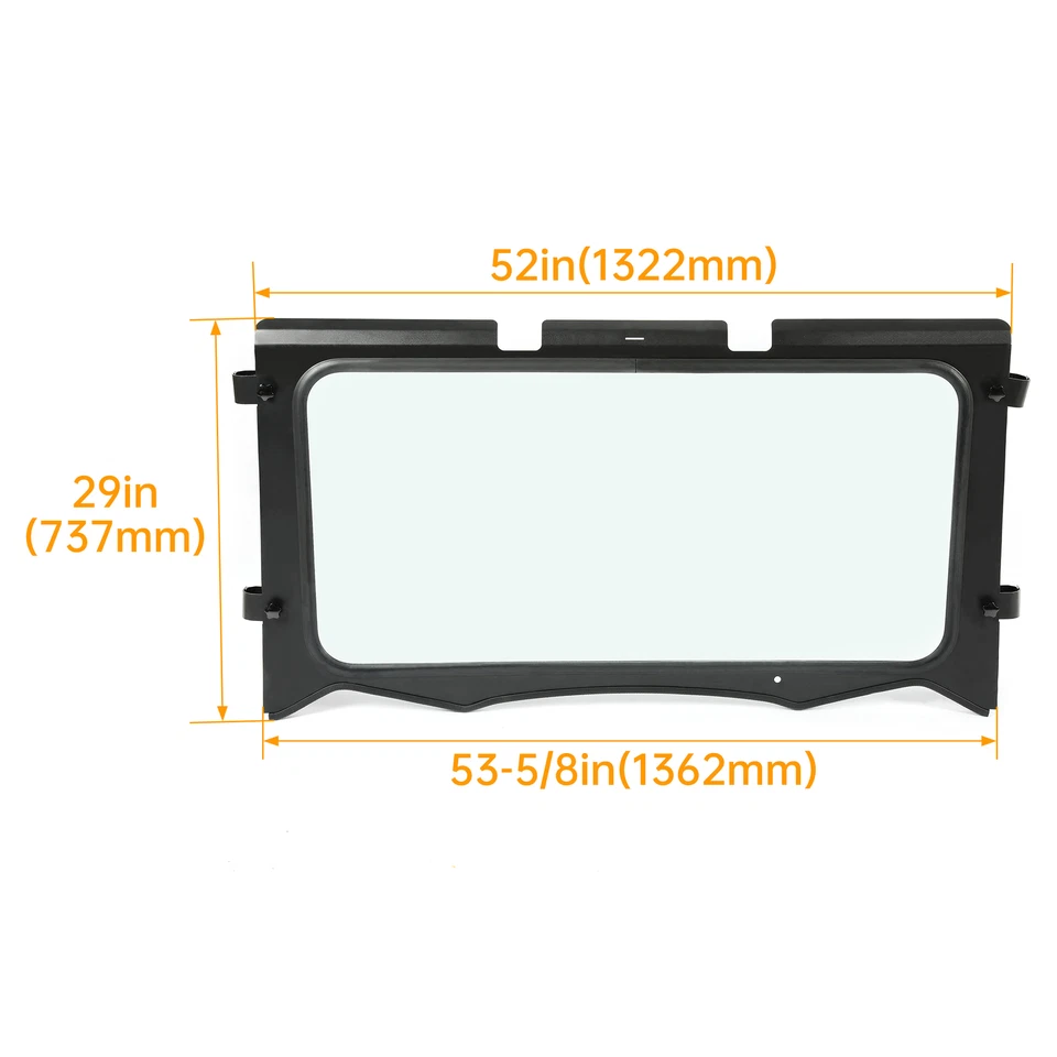 Parabrisas de vidrio transparente completo para Kawasaki KRF800 TERYX/TERYX4 2016-2022 Foto 2 de 4