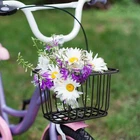 Metal bikes Front Basket Detachable Container Pet Carrier Multifunction for Bike