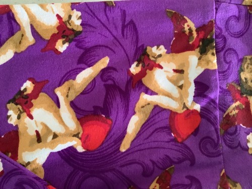 NWT LulaRoe One Size OS Leggings Valentines Day Purple Cupid **Rare** - Picture 5 of 9