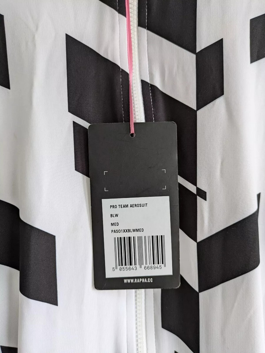 BNWT WHITE DATA PRINT RAPHA PRO TEAM CYCLING SHORT SLEEVE SKIN
