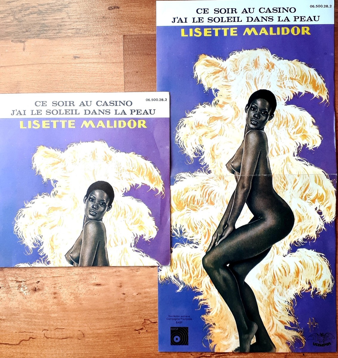 LISETTE MALIDOR Ce soir au casino REVUE DESSIN ASLAN RARE 45T SP