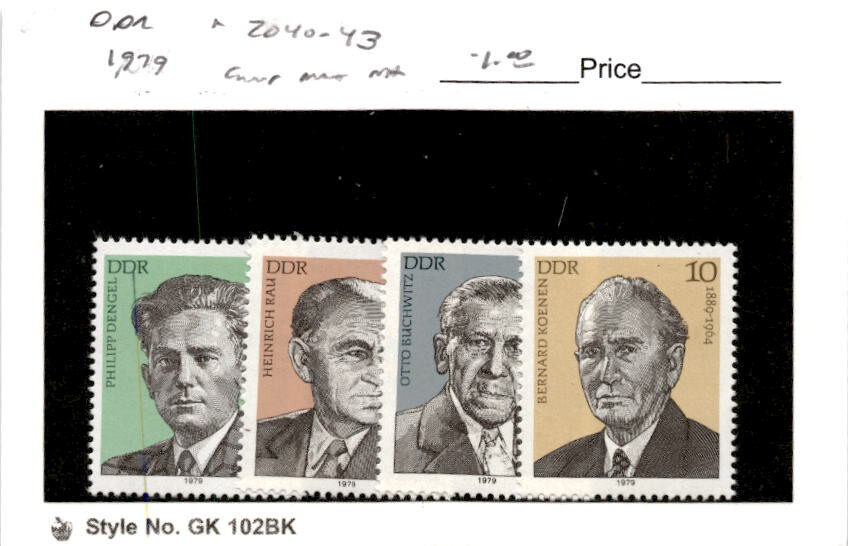 Germany - DDR, Postage Stamp, #2040-2043 Mint NH, 1979 Labor