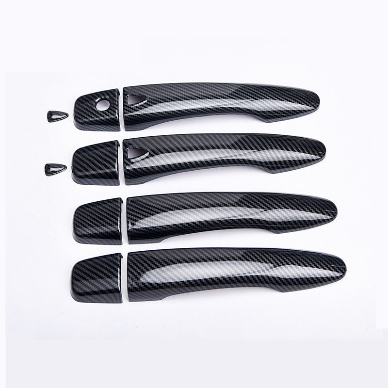 For Nissan Kicks 20172019 2020 Carbon fiber Style Side Door Handle Cover Trim eBay