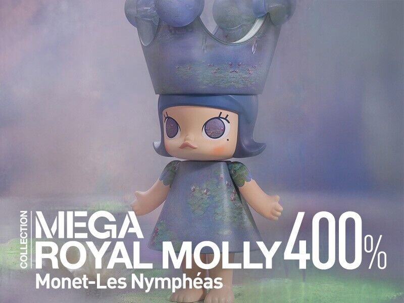 POP MART MEGA ROYAL MOLLY 400% Monet-Les Nympheas Figure POP MART MEGA ROYAL MOLLY 400% Monet-Les Nympheas Figure