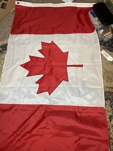 Canada Maple Leave Flag Red/White Emboirdered Canada Baronial Flag