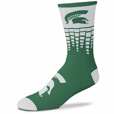 Michigan State Spartans NCAA FBF AKM Cubical Remix Adult Crew Socks - Large