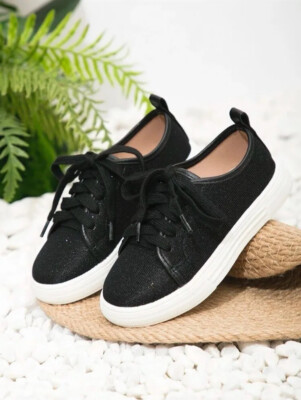 kids shoes girls size 11 Glitter skate shoes fashion New Unworn Black  Toddler - Main Image