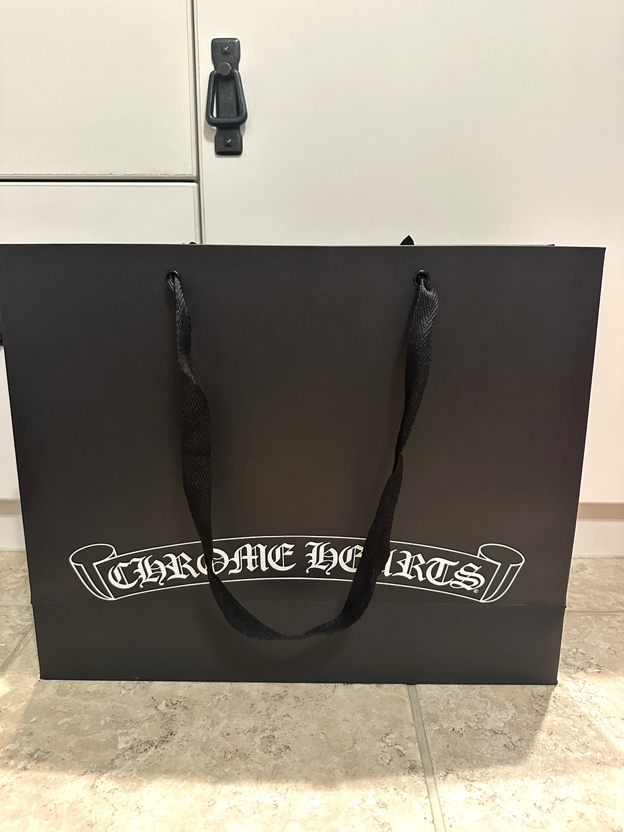 AUTHENTIC CHROME HEARTS LARGE BLACK PAPER SHOPPING GIFT BAG | eBay