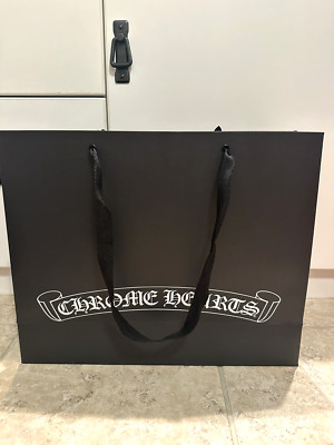 AUTHENTIC CHROME HEARTS LARGE BLACK  PAPER SHOPPING GIFT BAG