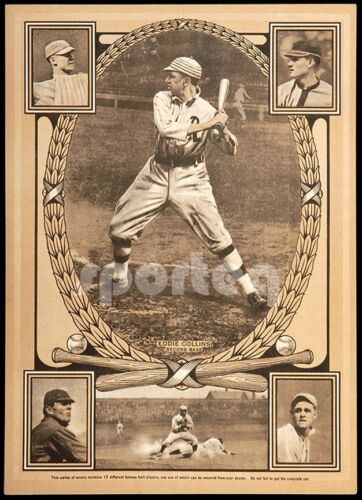 1911 Athletics EDDIE COLLINS & WALTER JOHNSON Motif Baseball Notepad Cover - Picture 1 of 2