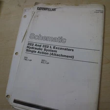 CAT CATERPILLAR 322 L EXCAVATOR HYDRAULIC SYSTEM SCHEMATIC Manual single action