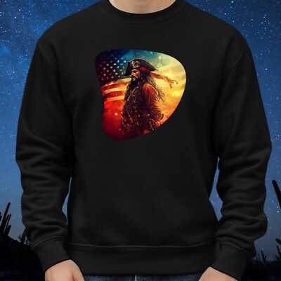 Pirate USA Flag Sweatshirt Cozy and Perfect for Any Occasion S to 4XL