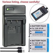 Battery or Charger for Casio NP-20 Exilim EX-M20 EX-S1 EX-S2 EX-Z3 EX-Z6 EX-Z8
