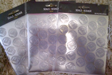 3 NEW packs silver GRADUATION HAT seals stickers 150 total