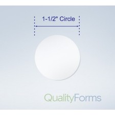 1.5" Round Seals Translucent, for Small, Medium Boxes or Large Envelopes - 1000