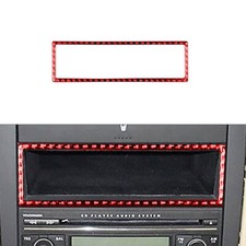 Adhesivo de fibra de carbono para panel de radio para VW Golf 4 GTI Jetta MK4 1999-04 rojo